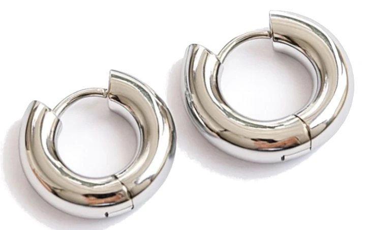 Aros de acero quirurgico argollas lisas 5mm grosor 6mm diametro